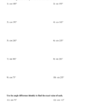 Trigonometric Identities Worksheet With Answers Kuta