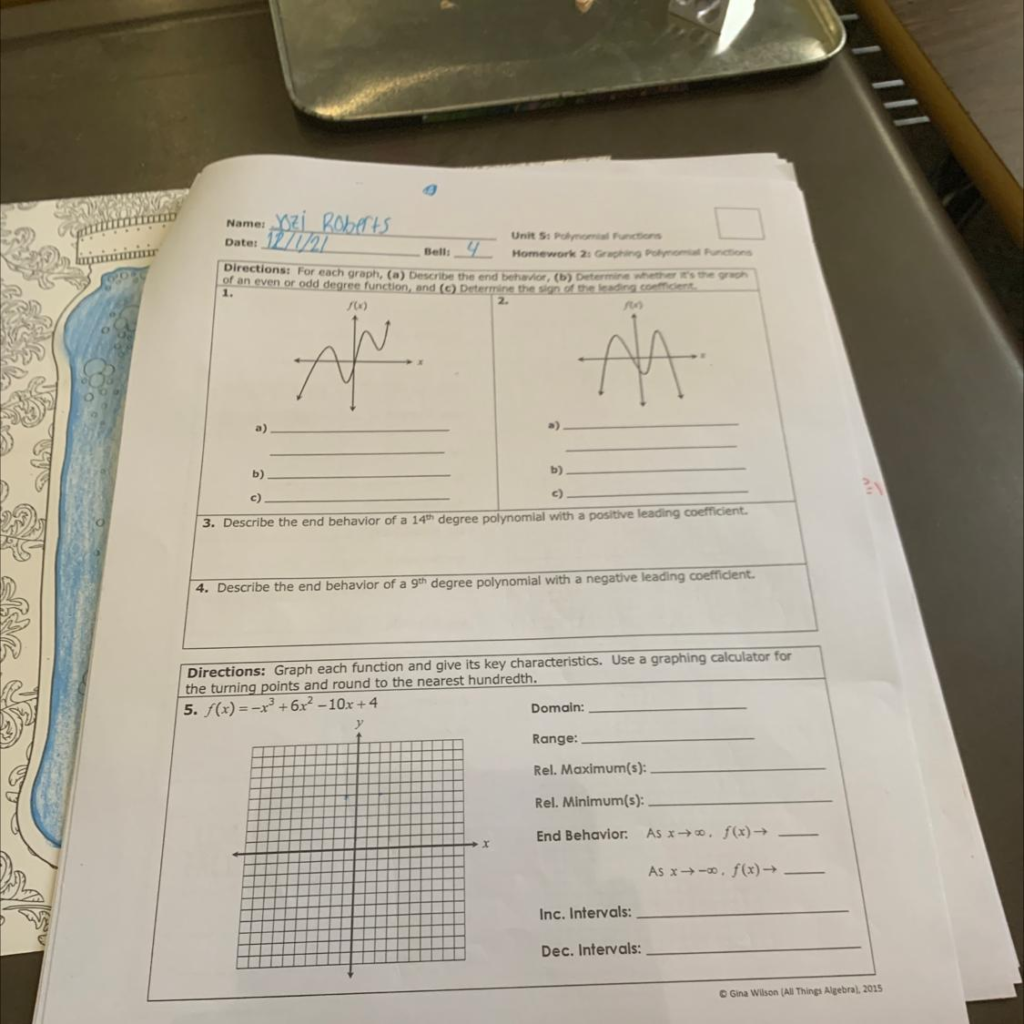 Unit 5 Polynomial Functions Homework 4 Factoring Polynomials Answer Key 