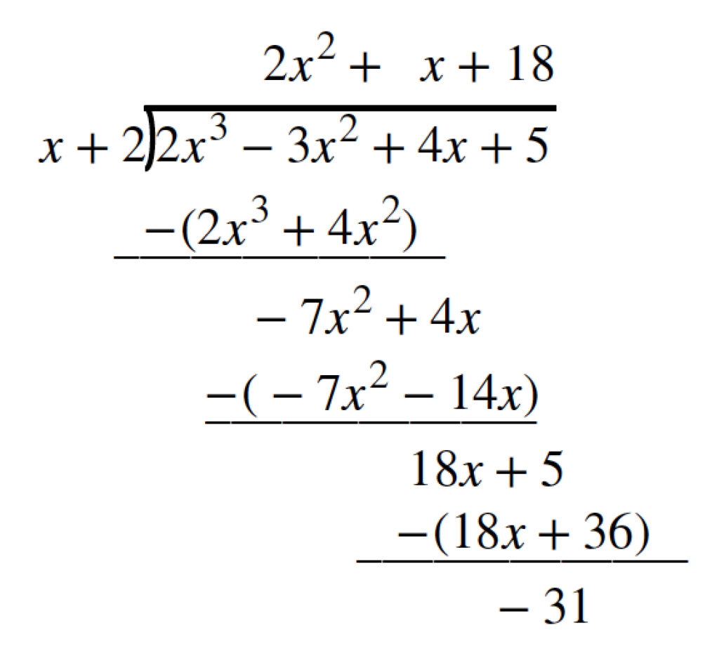 Use Synthetic Division To Divide Polynomials Precalculus I