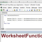 VBA Liste Des Fonctions Utilisables Avec WorksheetFunction FR EN