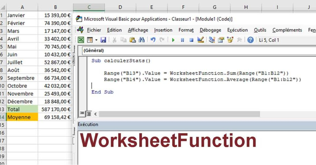 VBA Liste Des Fonctions Utilisables Avec WorksheetFunction FR EN