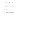 Writing Equations In Standard Form Worksheet with Answer Key