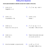 Writing Equations Of Circles Worksheet Answers Worksheet